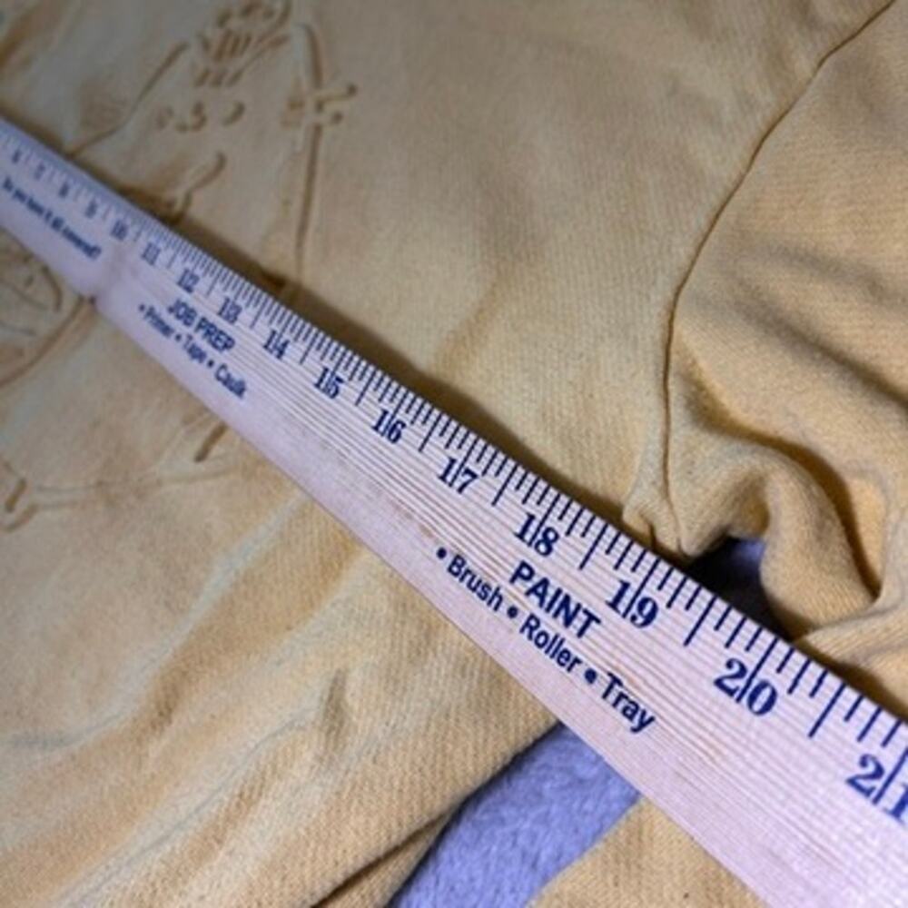Pusheen Crew Neck Sweater Womens XS Butter Yellow Subtle Cat Graphic Whimsy Twee - Picture 6 of 7